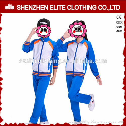 Wholeasle Custom Made Cheap Top Quality Kids Tracksuit Blue